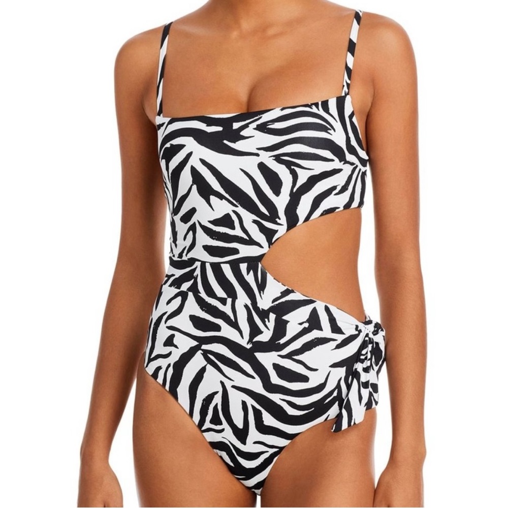 Aqua Women's Sashed Cutout One Piece Swimsuit